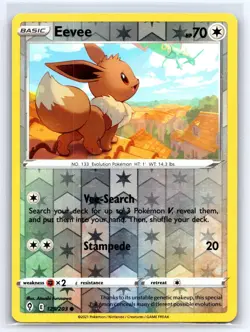 Eevee 125/203 Common Evolving Skies Pokemon Reverse Holo Lightly Played - Image 1