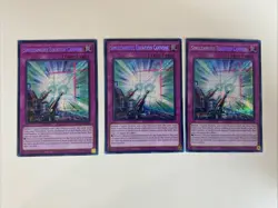 Yugioh Simultaneous Equation Cannons x 3 - Prismatic Secret Rare NM Free Holo A - Image 1