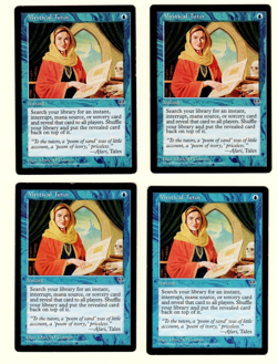 MTG - Mystical Tutor x4 - Mirage - Moderate and Light Play - Image 1