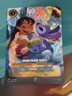 Ohana Means Family Enchanted 222/204 Disney Lorcana Winterspell - Image 1