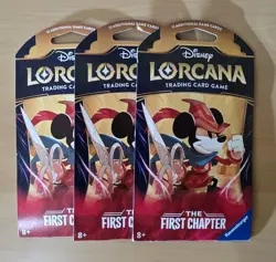 🔥Disney Lorcana TCG The First Chapter Factory Sealed Blister Booster Packs x3🔥 - Image 3
