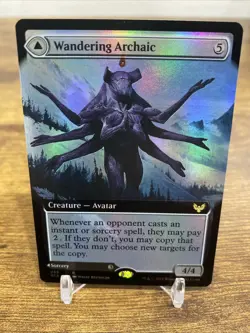 Wandering Archaic Strixhaven Magic MTG Extended Art Foil NM Condition - Image 1