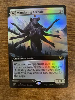 Wandering Archaic Strixhaven Magic MTG Extended Art Foil NM Condition - Image 2