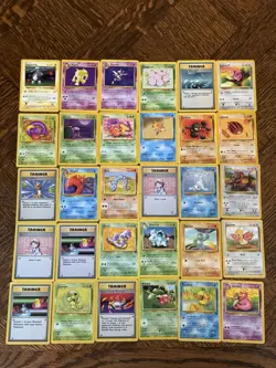 Lot of 30 Vintage Pokemon Cards English WOTC Non-Holo - Image 1