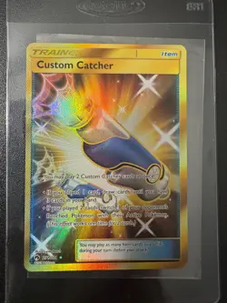Pokemon Custom Catcher 231/214 Gold Secret Rare | Sun & Moon Lost Thunder | (NM) - Image 1