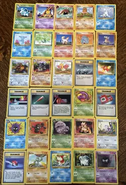 Lot of 30 Vintage Pokemon Cards English WOTC Non-Holo - Image 1