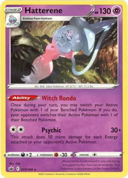 Hatterene - 073/198 - Chilling Reign - Pokemon LP/NM English - Image 1