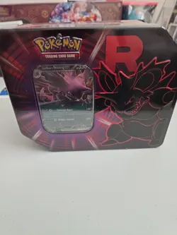 Destined Rivals Team Rocket Tin (Nidoking ex) - Sealed New - Pokemon TCG - Image 1