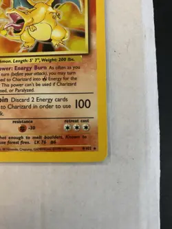 Pokemon TCG 1999 Base Set Charizard 4/102 Holo Rare Unlimited MP - Image 4