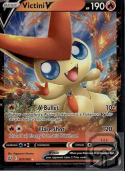Victini V 021/163 Holo V Rare Battle Styles Pokemon Holo NM/M - Image 3