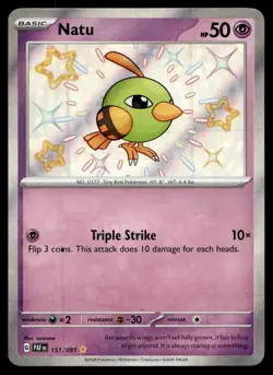 Natu SV: Paldean Fates Holo 151/091 Pokemon TCG - Image 1