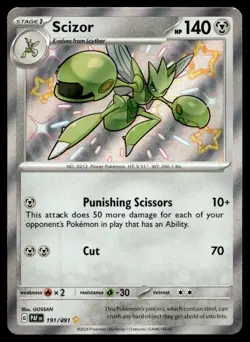 Scizor SV: Paldean Fates Holo 191/091 Pokemon TCG - Image 1