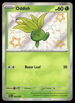 Oddish SV: Paldean Fates Holo 092/091 Pokemon TCG - Image 1