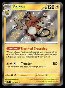 Raichu SV: Paldean Fates Holo 132/091 Pokemon TCG - Image 1