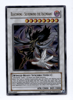 Yugioh Blackwing - Silverwind the Ascendant SOVR - EN041 Ultra Rare Unlimited NM - Image 1