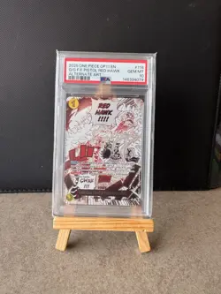 2025 One Piece OP11 EN #114 G/G/ F/F Pistol Red Hawk ALT ART PSA 10 GEM MINT - Image 1