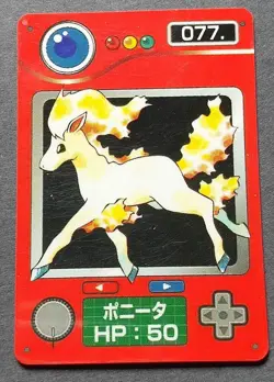 Ponyta Pokemon Zukan Mini Card Japanese No.077 Nintendo From Japan F/S - Image 1