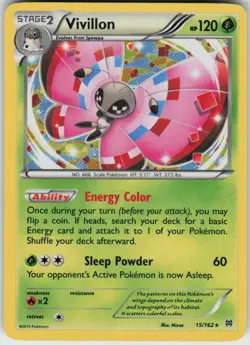 Played Holo Vivillon 015/162 Promo Miscellaneous Cards & Products MP - Image 1