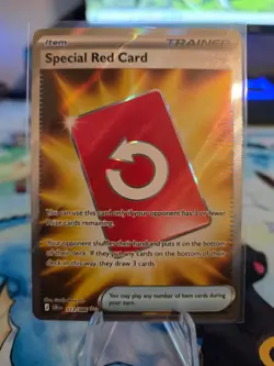 Special Red Card 113/086 Me04: Chaos Rising Holo Ultra Rare - Image 1