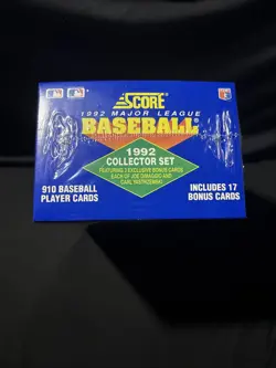 1992 Score Collector Set Factory Sealed (Blue) Box with 17 Bonus Cards 910 Cards - Image 4