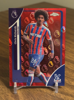 Chris Richards 2026 2025-26 Topps Chrome Premier League #76 Red Logofractor 1/5 - Image 1