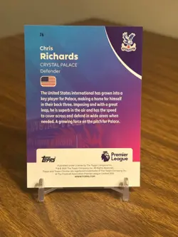 Chris Richards 2026 2025-26 Topps Chrome Premier League #76 Red Logofractor 1/5 - Image 2