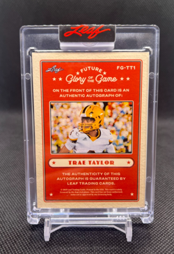 2025 Leaf Glory of the Game TRAE TAYLOR Authentic Auto Autograph /99 - Image 2