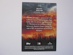 Matt Shaw 2025 Topps Update Green Night Terror Parallel Cards #NT-20 40/99 - Image 2