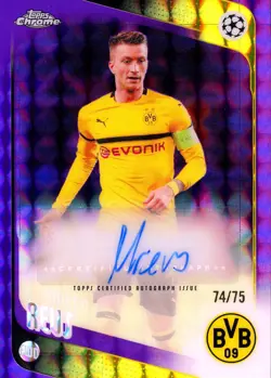 2025-26 Topps Chrome UEFA Club Competitions Soccer Marco Reus Purple Geometric A - Image 1