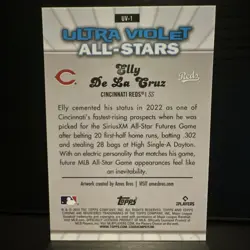 Topps 2024 Chrome Ultraviolet All-Stars Elly De La Cruz UV-1 RC Reds - Image 2