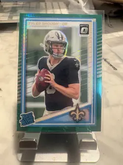 2025 Donruss Optic TYLER SHOUGH RC Green Hyper Rated Rookie #223 RC Saints - Image 1