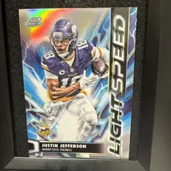 2025 Topps Cosmic Chrome Football Justin Jefferson Light Speed LS-32 Vikings - Image 1