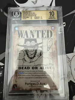 OP13 Portgas D Ace Wanted SP ERROR "ERR On Play" BGS 10 Pristine One Piece - Image 1