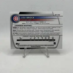2025 Bowman Draft Lou Brock Chrome Retrofractor Variation 1st SSP #BD-202 Cubs - Image 2