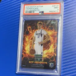 Topps 2025-26 Match Attax Hot Prospects Cooper Flagg Rookie Insert #HP-CF PSA 9 - Image 1