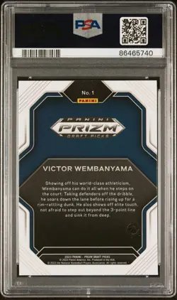 PSA 10 NBA 2023 Panini Victor Wembanyama #1 Fireworks Spurs RC - Image 2