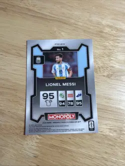 2026 Prizm Monopoly FIFA World Cup Lionel Messi Gold Cracked Ice SSP #1 - Image 2