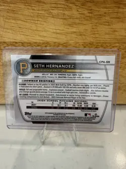 2025 Bowman Draft Chrome Seth Hernandez 1st Prospect Auto PIRATES #1 🔥🔥📈 - Image 2