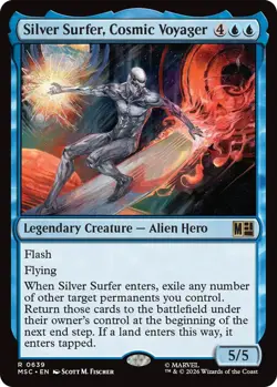Mint/Near-Mint, English - 1 x MTG Silver Surfer, Cosmic Voyager - Foil Commander - Image 1
