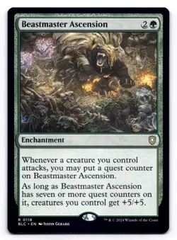 Beastmaster Ascension NM Commander: Bloomburrow 118 MTG Regular - Image 1