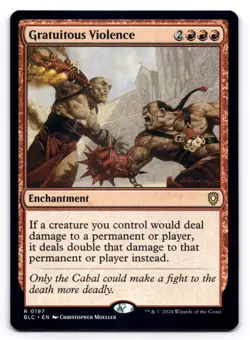 Gratuitous Violence NM Commander: Bloomburrow 197 MTG Regular - Image 1