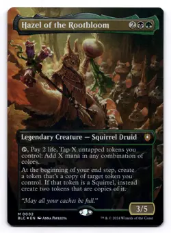 Hazel of the Rootbloom NM Borderless Commander: Bloomburrow 2 MTG Foil - Image 1