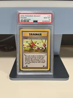 2000 Pokemon Rocket Digger 1st edition #75 PSA 10 - Image 1