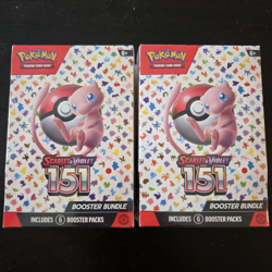 Pokemon TCG Scarlet & Violet 151 Booster Bundle Lot of 2, Mew, 6 Packs Each - Image 1