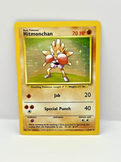 Pokemon Hitmonchan Base Set Holo Rare 7/102 1999 70HP Wizards Vintage - Image 1