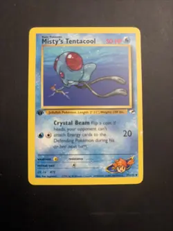 Pokemon Card - Misty's Tentacool Gym Heroes 57/132 1st Edition Uncommon - Image 1