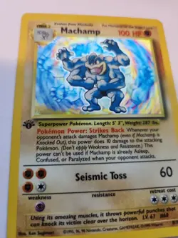 Machamp Base Set Holo Pokemon Card WOTC - Image 5