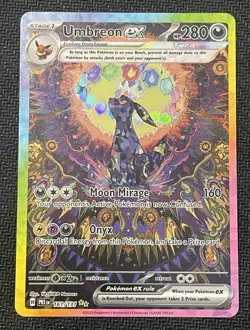 Umbreon ex Pokemon TCG Prismatic Evolutions Tera Holo SIR 161/131 - Image 1