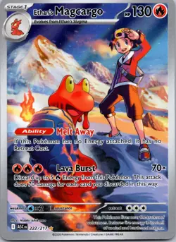 Ethan's Magcargo 222/217 Illustration Rare Ascended Heroes Pokemon Near Mint - Image 1