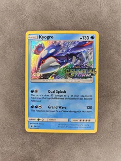 Pokemon TCG Kyogre STAFF SM129 Stamp Prerelease Promo SM Celestial Storm - NM - Image 1